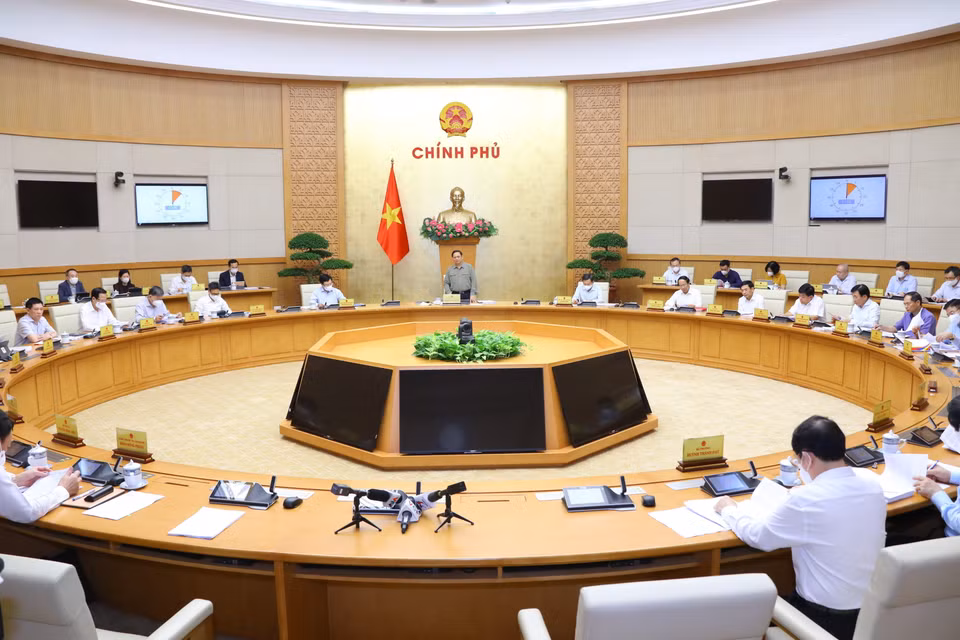 Toàn cảnh phiên họp Chính phủ thường kỳ tháng 10. (Ảnh: Văn Điệp/TTXVN)
