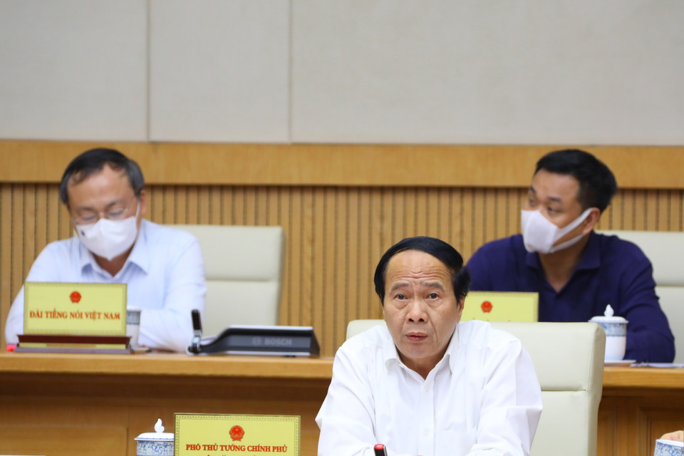 Phó Thủ tướng Lê Văn Thành phát biểu. (Ảnh: Văn Điệp/TTXVN)