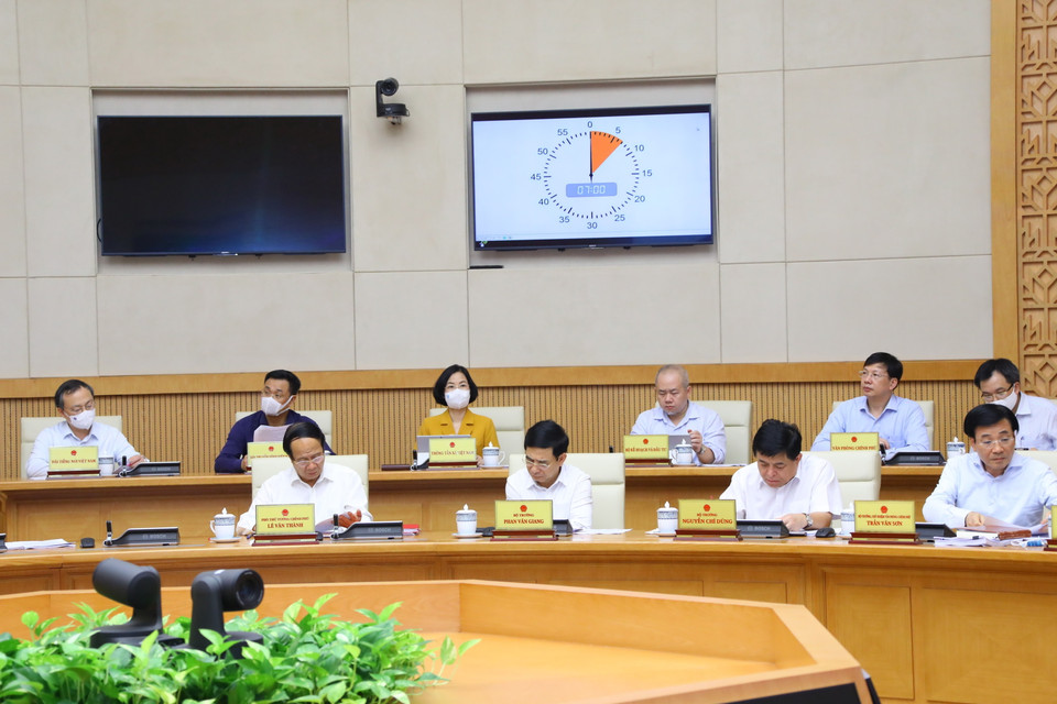 Các đại biểu dự phiên họp Chính phủ thường kỳ tháng 10. (Ảnh: Văn Điệp/TTXVN)