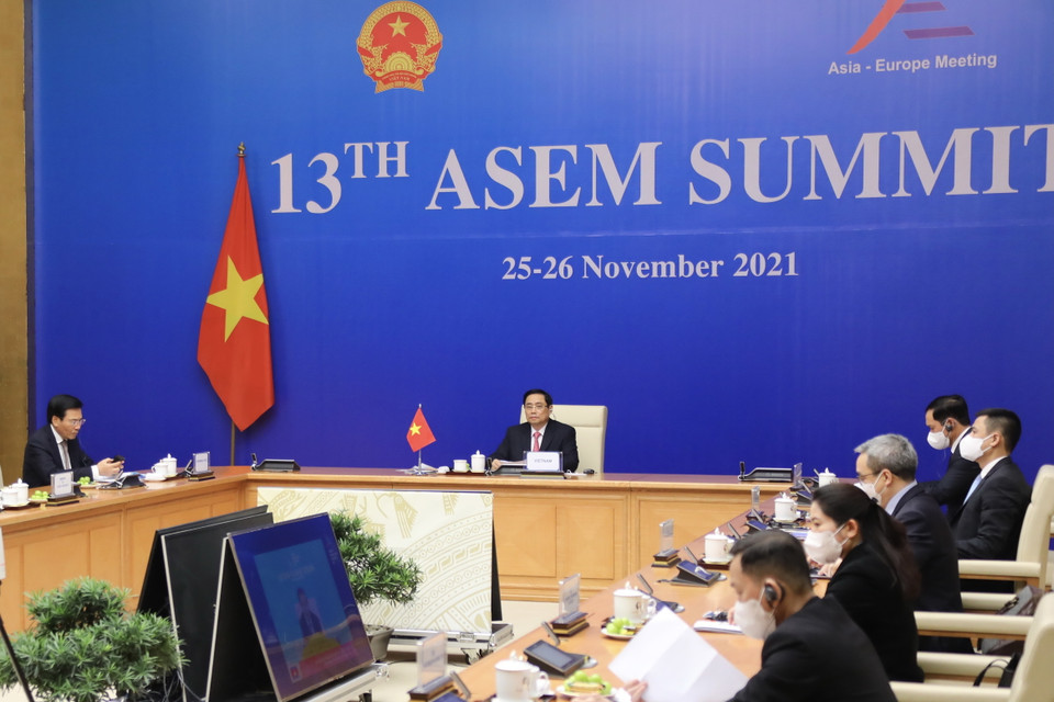 Hội nghị có sự tham dự của lãnh đạo, đại diện cấp cao tới từ 53 quốc gia thành viên cùng Chủ tịch Hội đồng châu Âu, Chủ tịch Ủy ban châu Âu và Tổng Thư ký Hiệp hội các quốc gia Đông Nam Á. (Ảnh: Lâm Khánh/TTXVN)