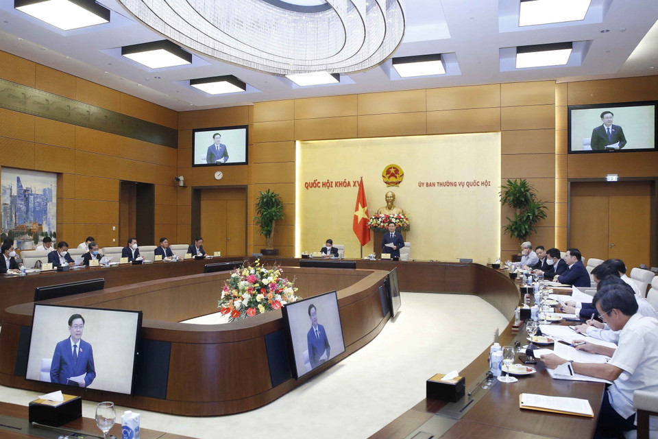 Quang cảnh cuộc làm việc. (Ảnh: Doãn Tấn/TTXVN)