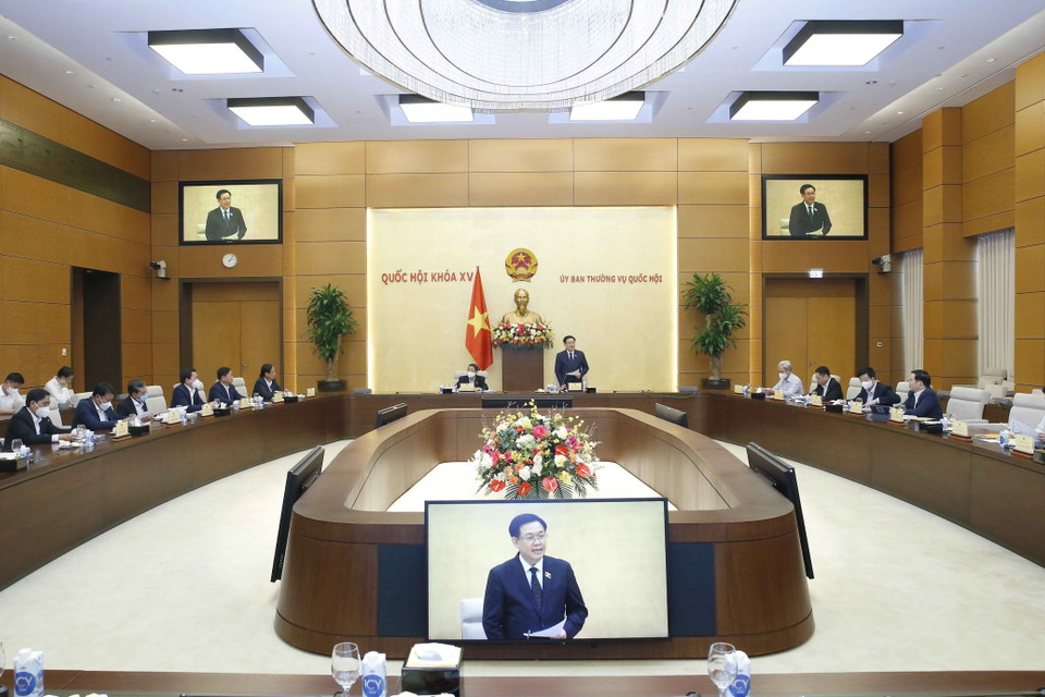 Quang cảnh cuộc làm việc. (Ảnh: Doãn Tấn/TTXVN)