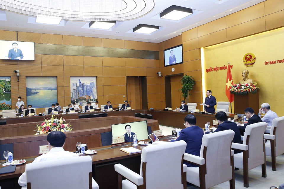 Hình ảnh quang cảnh cuộc làm việc. (Ảnh: Doãn Tấn/TTXVN)