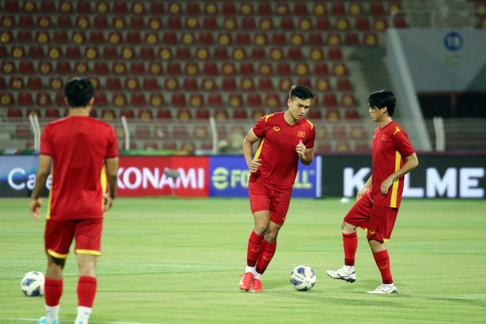 ...với mục tiêu giành điểm trước đội tuyển Oman. (Nguồn: VFF)