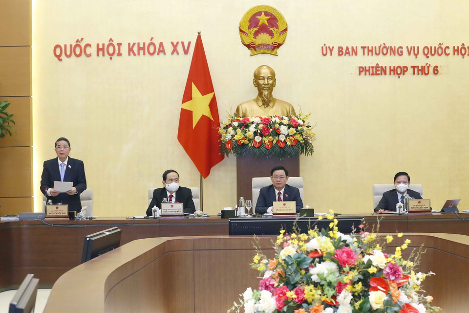 Phó Chủ tịch Quốc hội Nguyễn Đức Hải phát biểu. (Ảnh: Doãn Tấn/TTXVN)