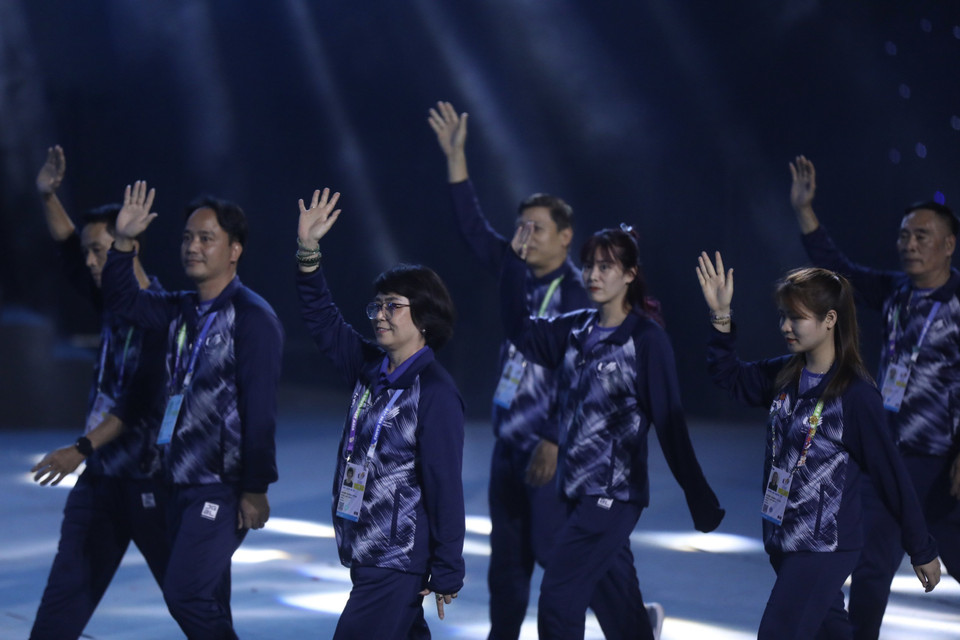 Đoàn thể thao các nước tham dự SEA Games 31. (Ảnh: TTXVN)