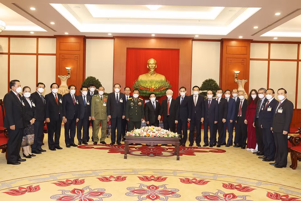 Các đại biểu tại buổi tiếp. (Ảnh: Trí Dũng/TTXVN)
