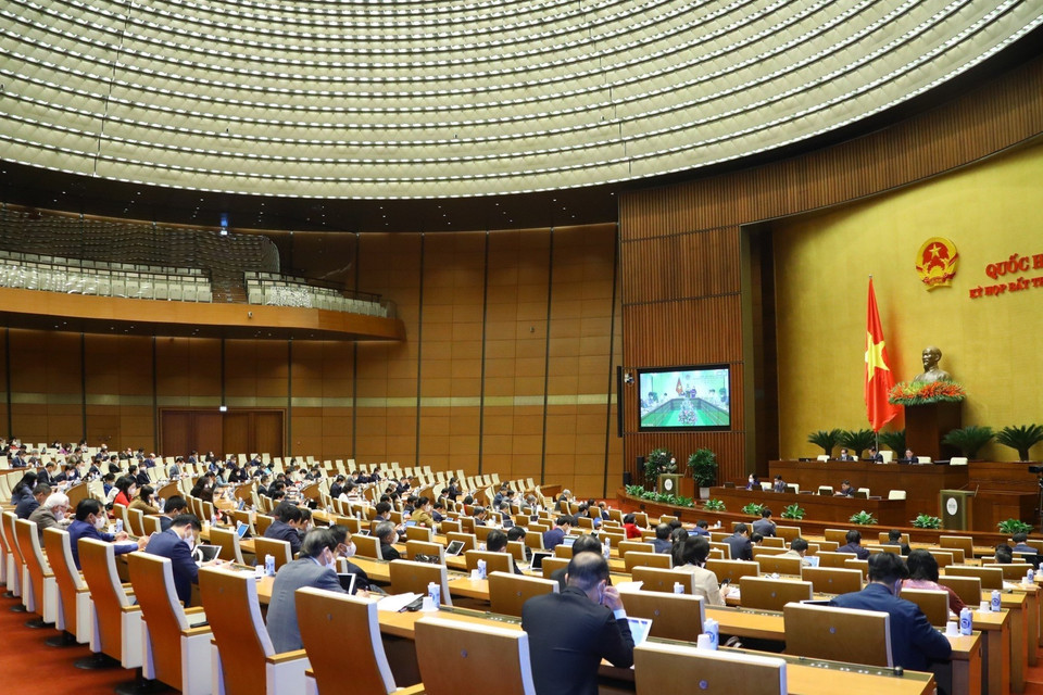 Quang cảnh phiên họp sáng 7/1. (Ảnh: Văn Điệp/TTXVN)
