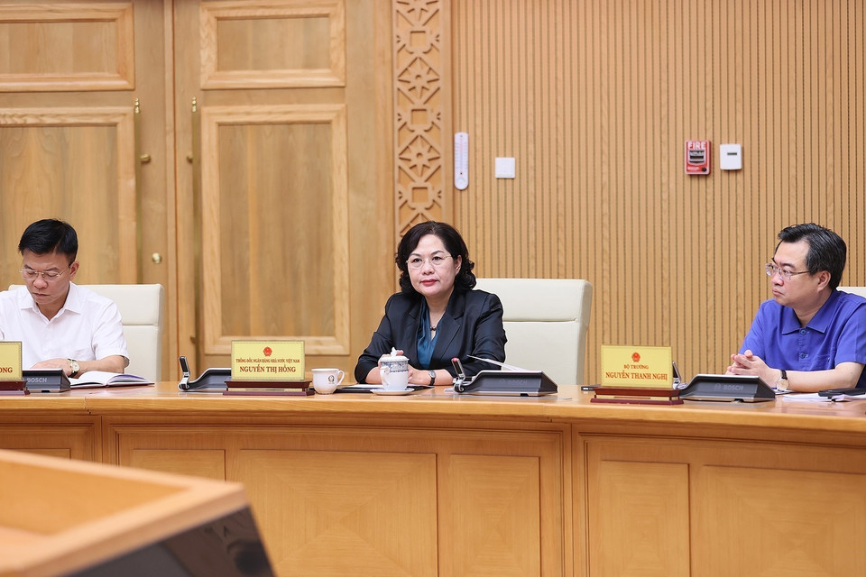 Đại diện các bộ và cơ quan thuộc Chính phủ tham dự phiên họp. (Ảnh: Dương Giang/TTXVN)