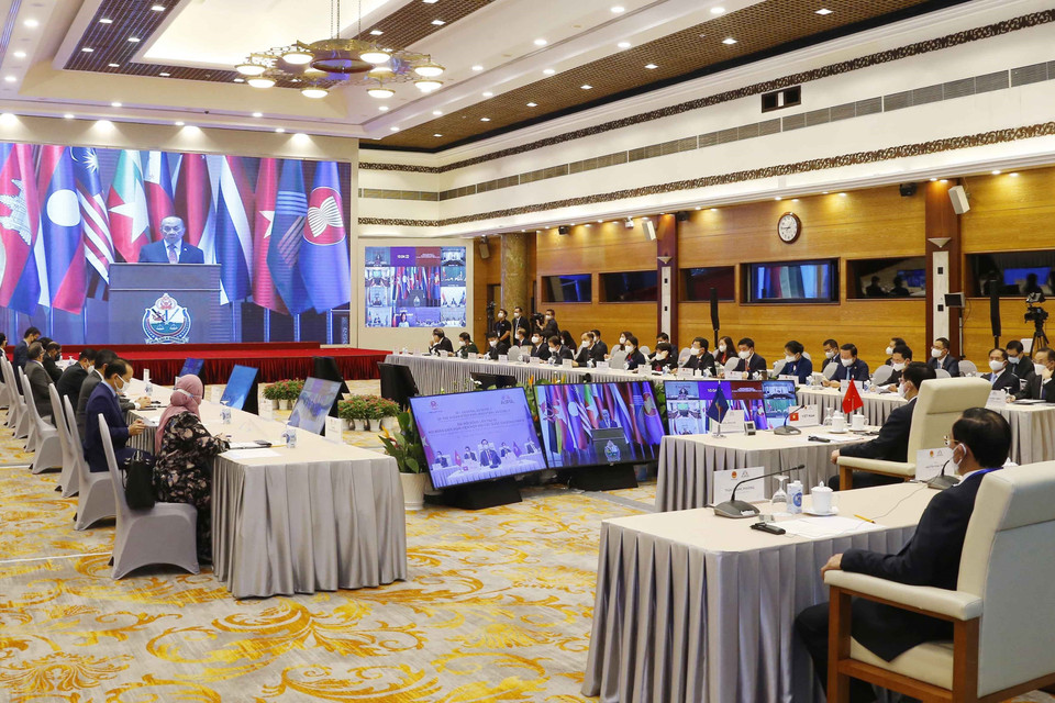 Phát biểu chào mừng của ông Haji Mohamed Taib, Chủ tịch AIPA 42. (Ảnh: Doãn Tấn/TTXVN)