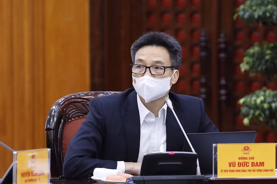 Phó Thủ tướng Vũ Đức Đam phát biểu tại cuộc họp. (Ảnh: Dương Giang/TTXVN)