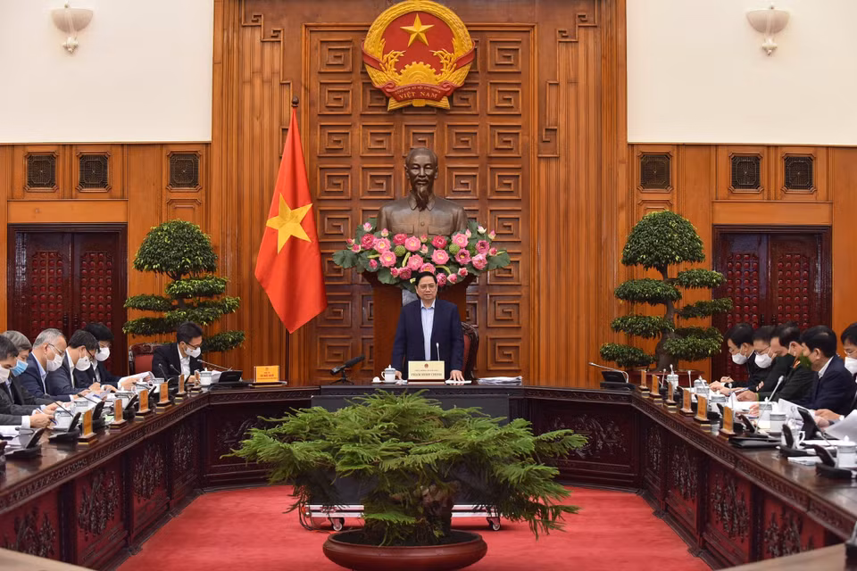 Thủ tướng Phạm Minh Chính phát biểu kết luận cuộc họp. (Ảnh: Dương Giang/TTXVN)