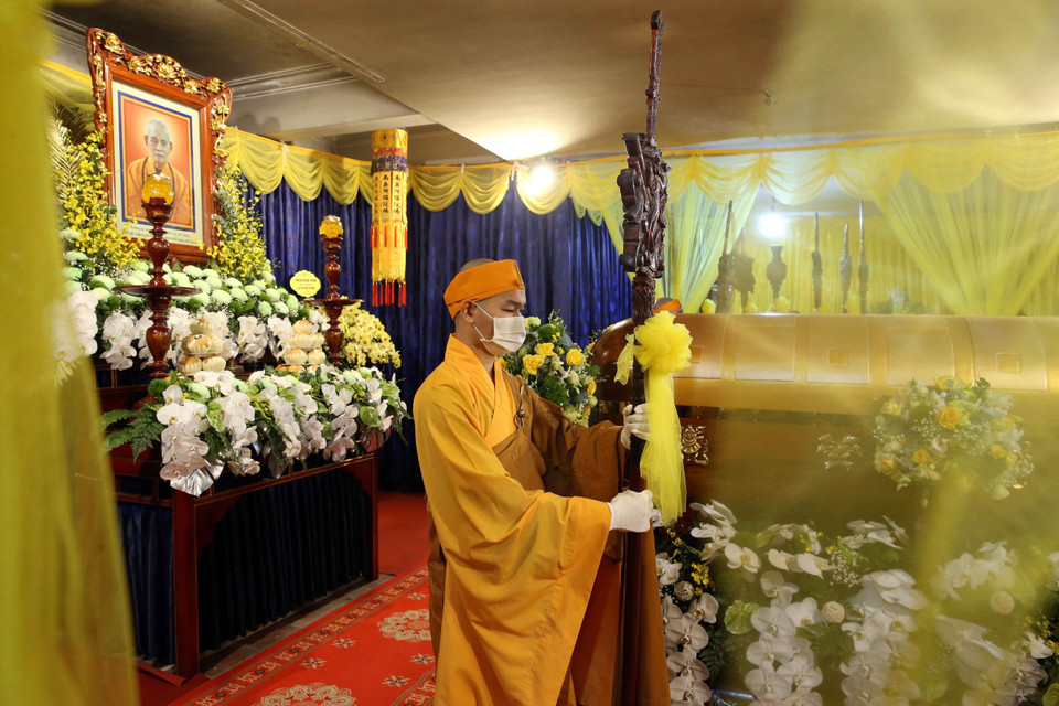 Với nhiều công lao đóng góp cho đạo và đời, Đại lão Hòa thượng đã được Đảng, Nhà nước tặng thưởng Huân chương Hồ Chí Minh, Huân chương Độc lập hạng Nhì; Huân chương Đại đoàn kết Dân tộc; Bằng khen của Thủ tướng Chính phủ, nhiều Bằng Tuyên dương công đức của Giáo hội Phật giáo Việt Nam và các phần thưởng cao quý khác. (Ảnh: Phạm Kiên/TTXVN)