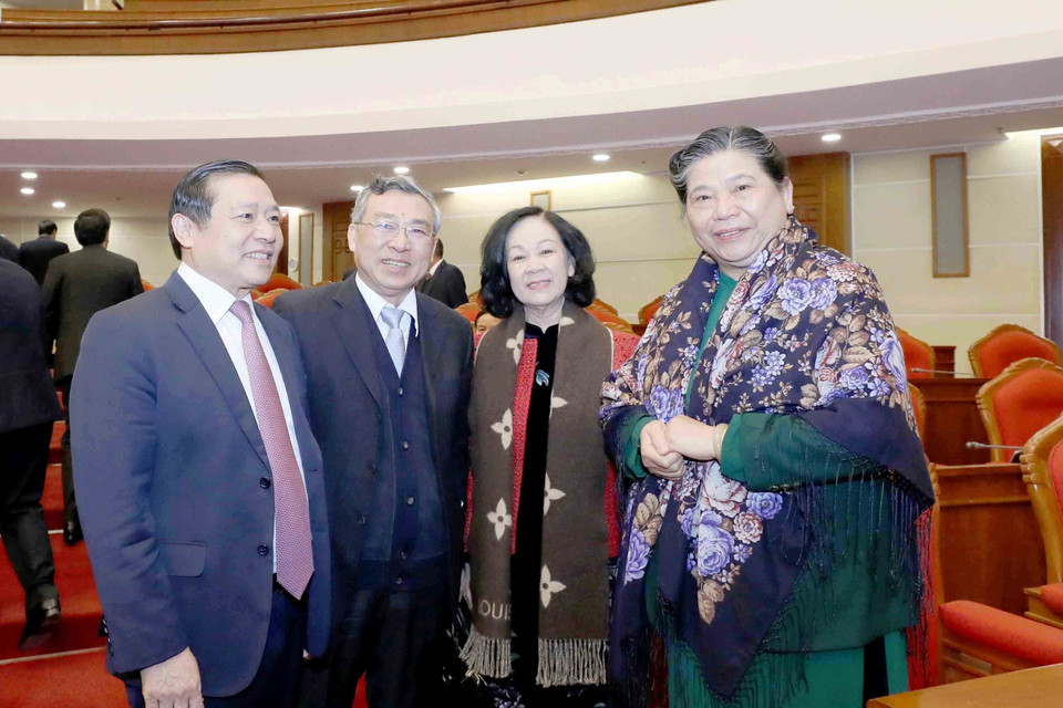 Các vị Ủy viên Trung ương dự hội nghị. (Ảnh: Phương Hoa/TTXVN)