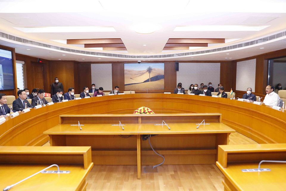 Quang cảnh buổi gặp. (Ảnh: Doãn Tấn/TTXVN)