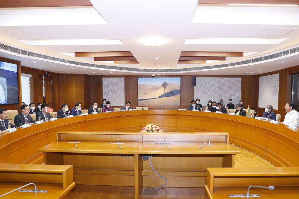 Quang cảnh buổi gặp. (Ảnh: Doãn Tấn/TTXVN)