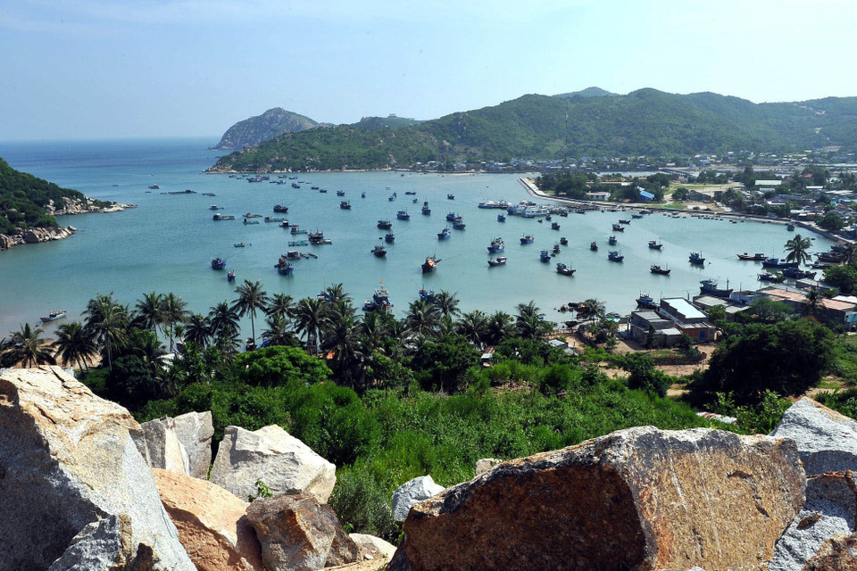 Phong cảnh vịnh Vĩnh Hy, tỉnh Ninh Thuận. (Ảnh: Thanh Hà/TTXVN)