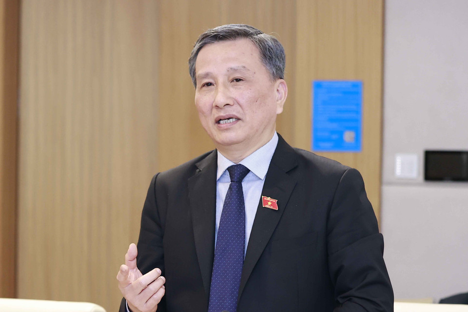 Chủ nhiệm Ủy ban Khoa học Công nghệ Môi trường của Quốc hội Lê Quang Huy phát biểu. (Ảnh: Doãn Tấn/TTXVN)