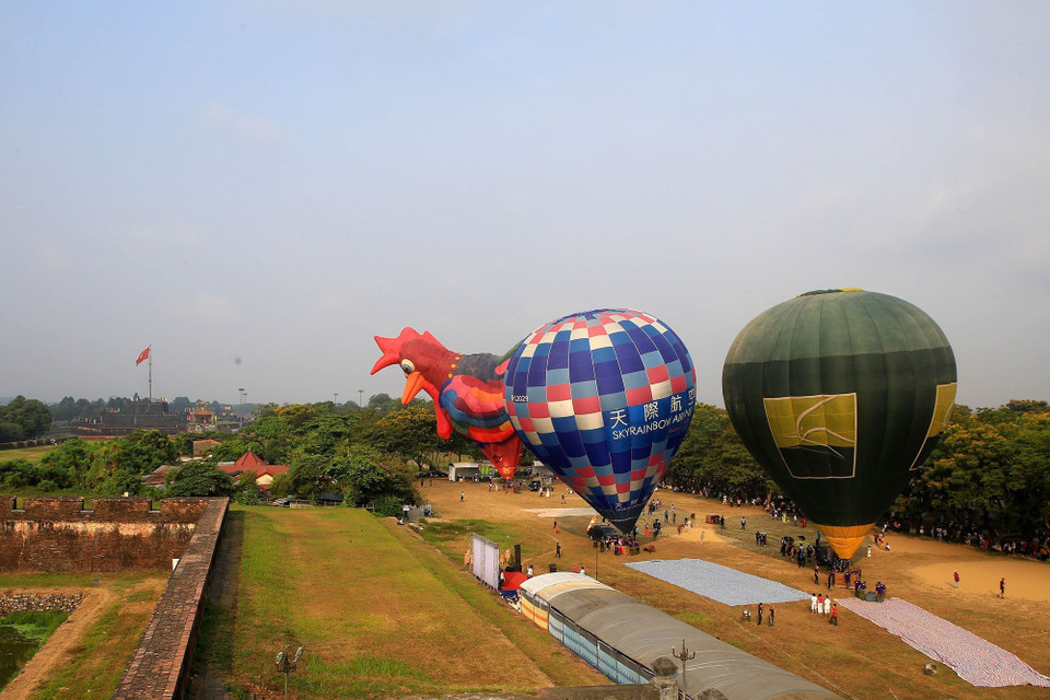 Lễ hội Khinh khí cầu quốc tế Huế lần thứ III - năm 2019 được tổ chức tại thành phố Huế (Thừa Thiên-Huế). (Ảnh: Hồ Cầu/TTXVN)