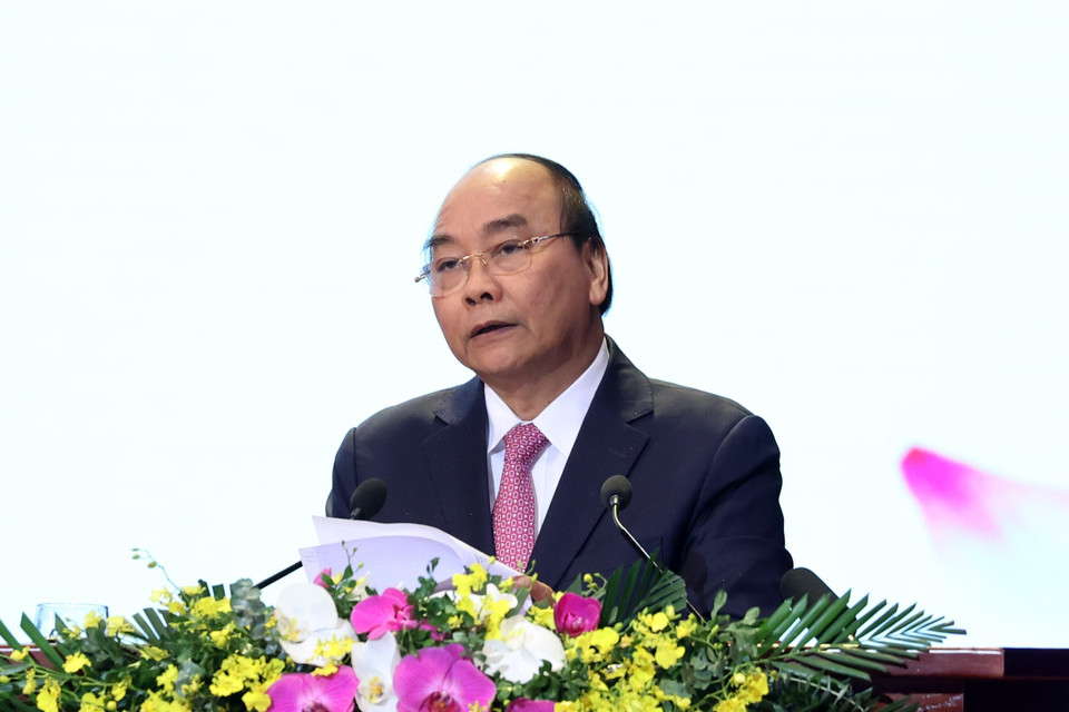 Thủ tướng Nguyễn Xuân Phúc phát biểu. (Ảnh: Thống Nhất/TTXVN)