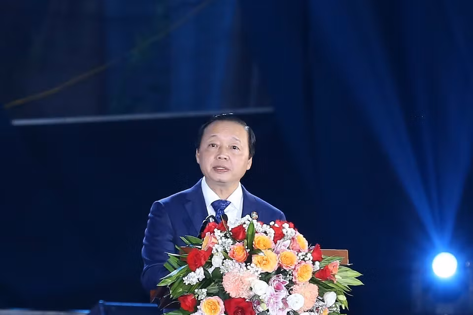Phó Thủ tướng Chính phủ Trần Hồng Hà phát biểu chúc mừng. (Ảnh: Quốc Khánh/TTXVN)