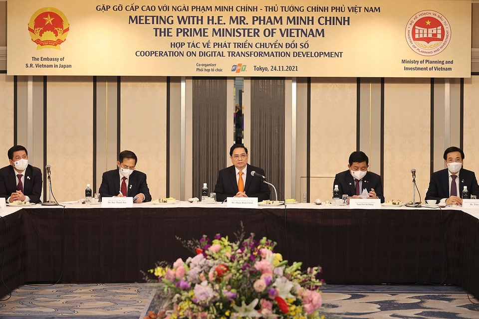 Thủ tướng Phạm Minh Chính phát biểu chào mừng. (Ảnh: Dương Giang/TTXVN)