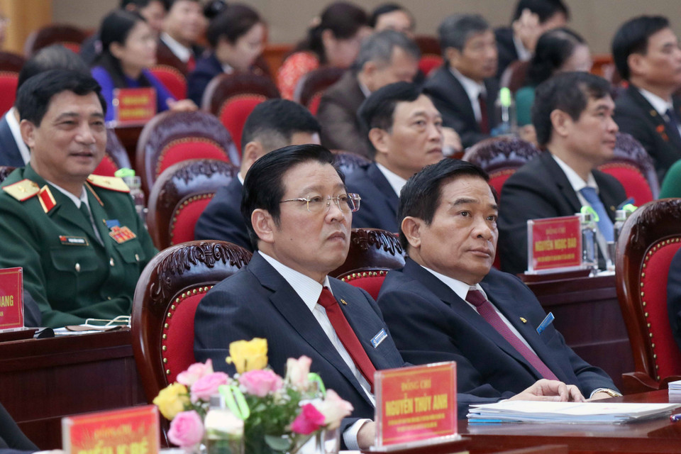 Ông Phan Đình Trạc, Bí thư Trung ương Đảng, Trưởng ban Nội chính Trung ương phát biểu chỉ đạo Đại hội. (Ảnh: Quang Quyết/TTXVN)