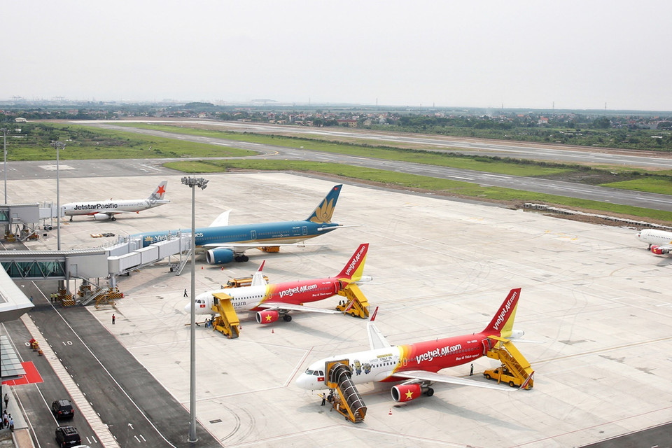 Cảng hàng không quốc tế Cát Bi (Hải Phòng) hiện khai thác 11 đường bay, dự kiến đến năm 2020 đón khoảng 5 triệu lượt hành khách/năm và 10 năm sau sẽ đạt 13 triệu lượt hành khách/năm. (Ảnh: TTXVN)