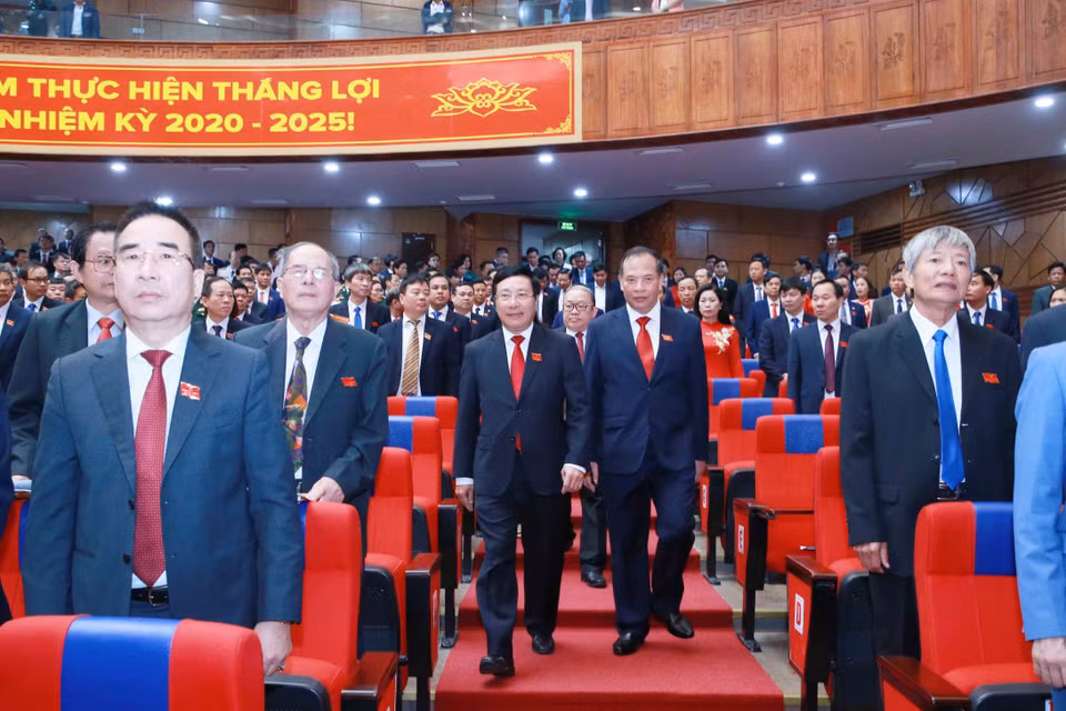 Ông Phạm Bình Minh, Ủy viên Bộ Chính trị, Phó Thủ tướng Chính phủ, Bộ trưởng Bộ Ngoại giao, dự và chỉ đạo Đại hội. (Ảnh: Phương Hoa/TTXVN)