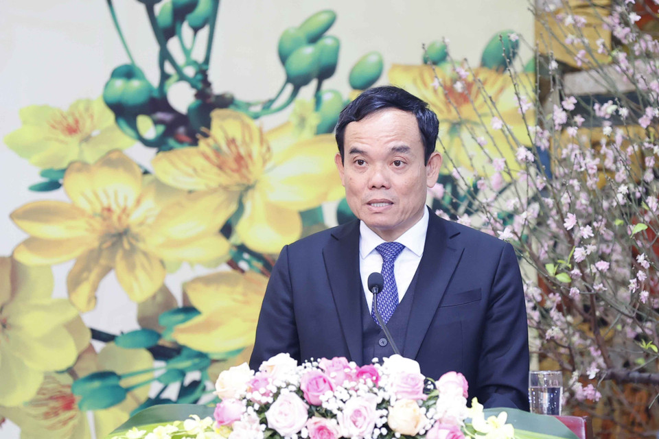 Ông Trần Lưu Quang, Ủy viên Trung ương Đảng, Bí thư Thành ủy Hải Phòng, phát biểu. (Ảnh: Doãn Tấn/TTXVN)