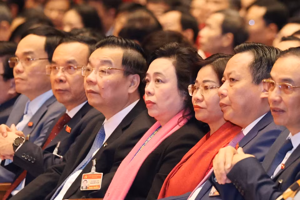 Các đại biểu dự phiên tham luận tại hội trường Trung tâm Hội nghị Quốc gia, sáng 27/1. (Nguồn: TTXVN)