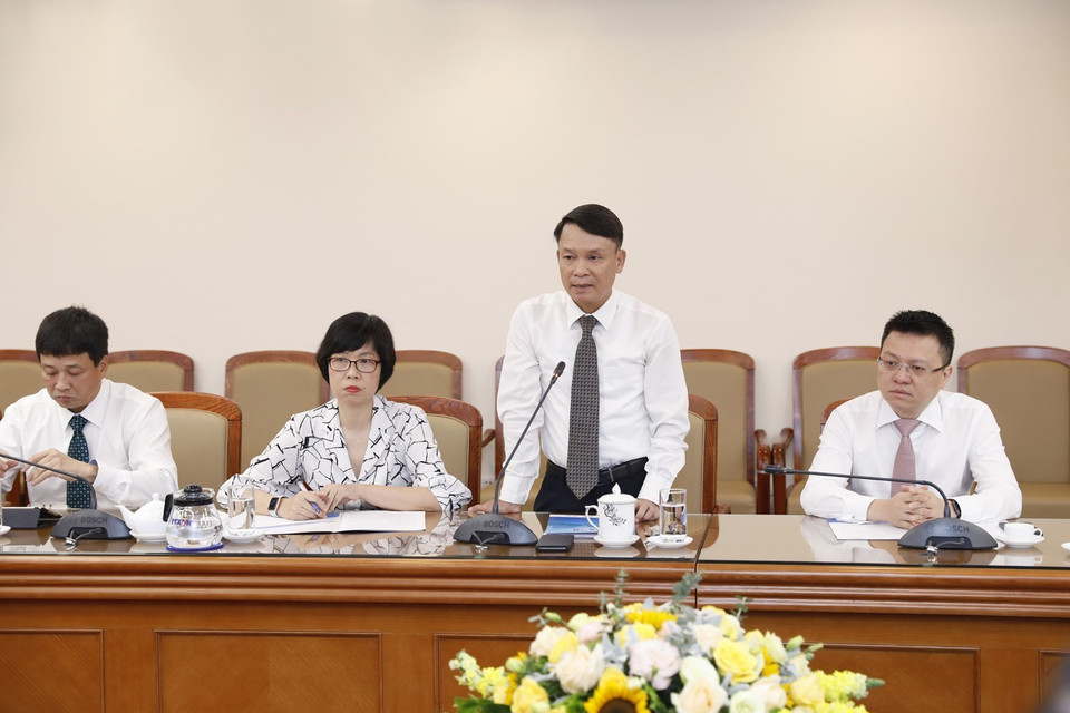 Tổng Giám đốc Thông tấn xã Việt Nam Nguyễn Đức Lợi phát biểu. (Ảnh: Dương Giang/TTXVN)