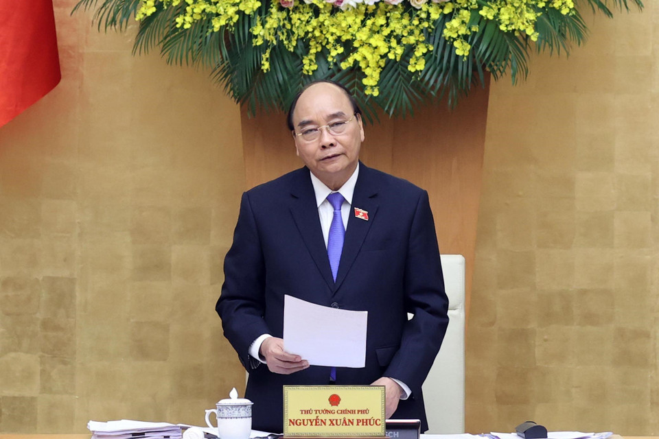 Thủ tướng Nguyễn Xuân Phúc phát biểu. (Ảnh: Thống Nhất/TTXVN)