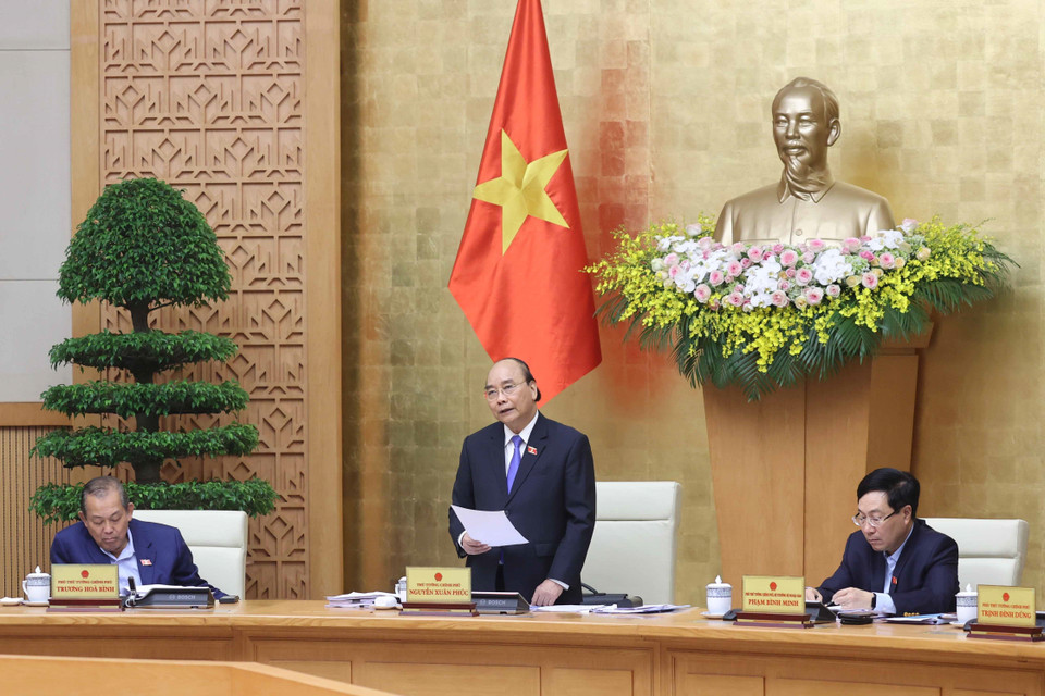 Thủ tướng Nguyễn Xuân Phúc phát biểu. (Ảnh: Thống Nhất/TTXVN)