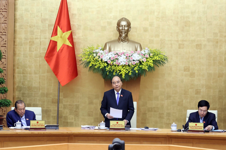 Thủ tướng Nguyễn Xuân Phúc phát biểu. (Ảnh: Thống Nhất/TTXVN)