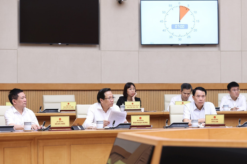 Đại biểu đại diện các bộ tham dự phiên họp. (Ảnh: Dương Giang/TTXVN)