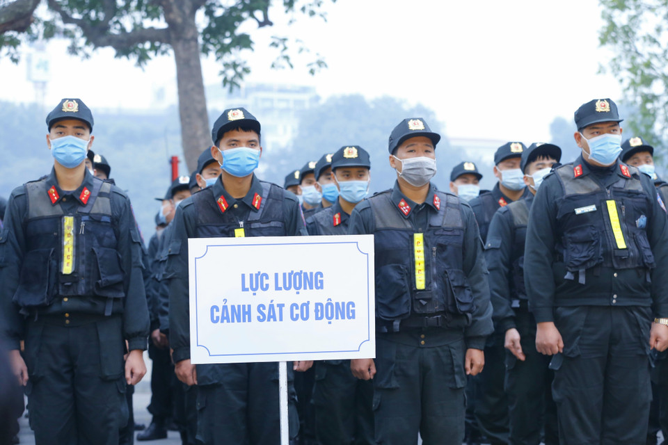 Các lực lượng dự Lễ ra quân. (Ảnh: Doãn Tấn/TTXVN)