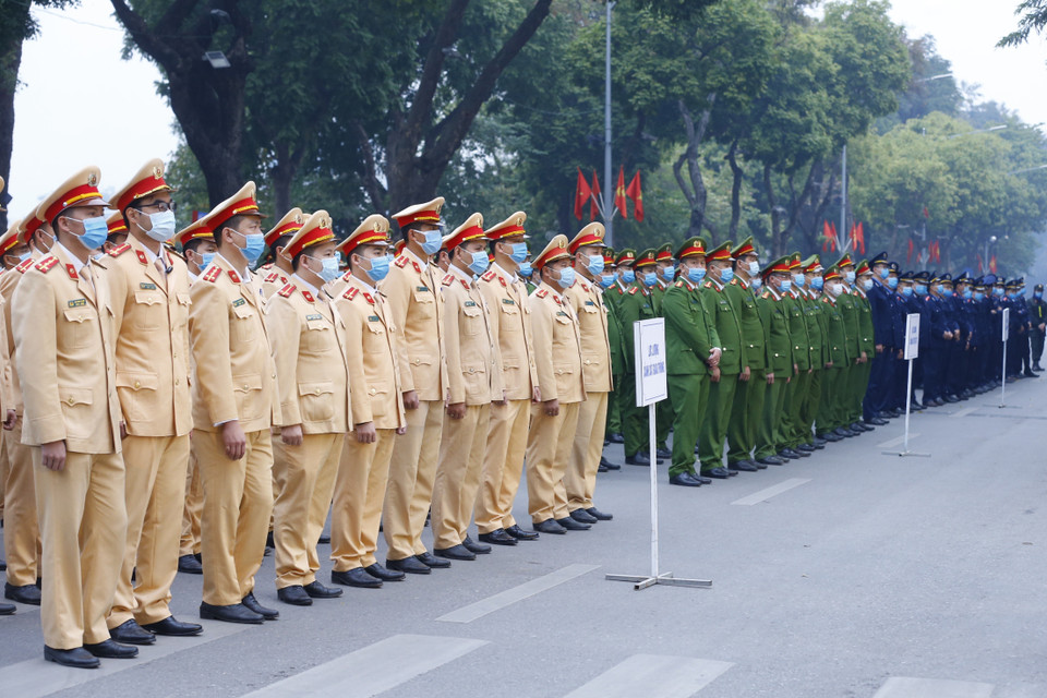 Các lực lượng dự Lễ ra quân. (Ảnh: Doãn Tấn/TTXVN)