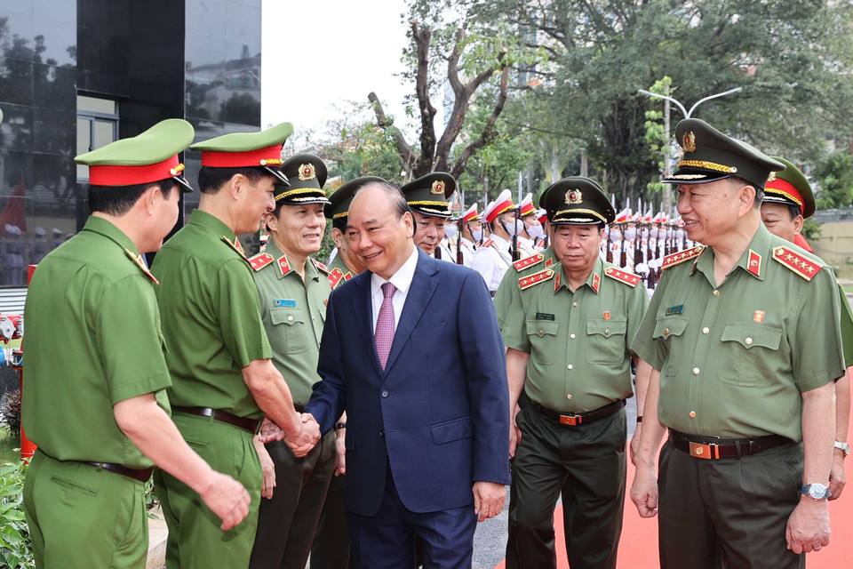 Thủ tướng Nguyễn Xuân Phúc và các đại biểu tham dự hội nghị. (Ảnh: Thống Nhất/TTXVN)