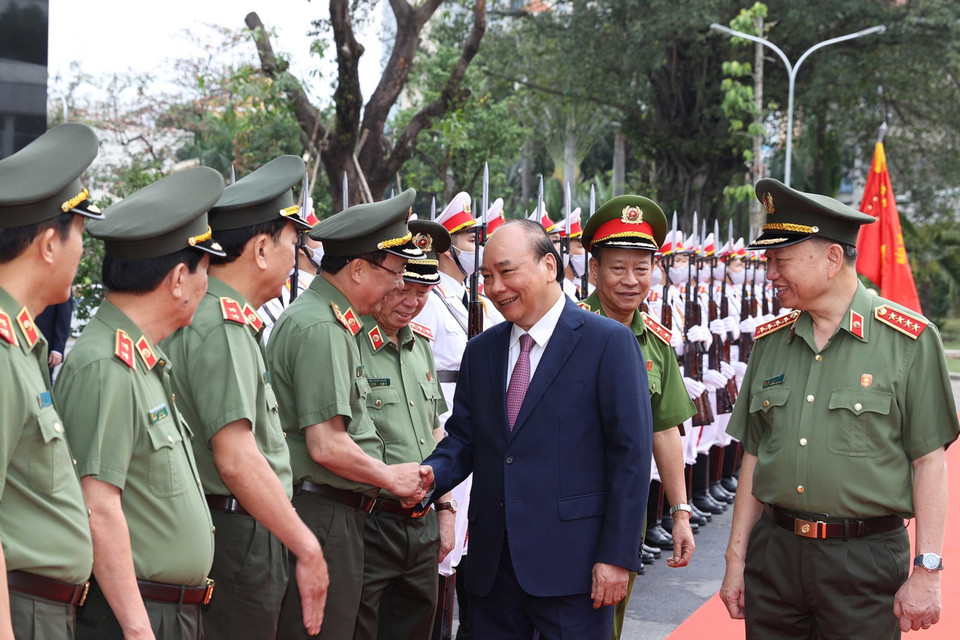 Thủ tướng Nguyễn Xuân Phúc và các đại biểu tham dự hội nghị. (Ảnh: Thống Nhất/TTXVN)
