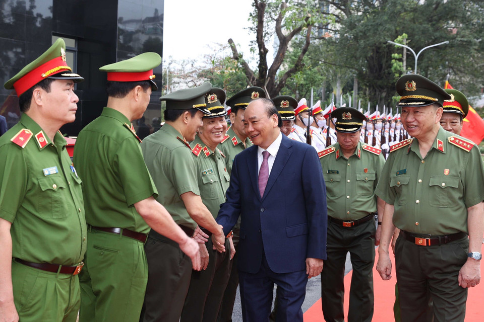 Thủ tướng Nguyễn Xuân Phúc và các đại biểu tham dự hội nghị. (Ảnh: Thống Nhất/TTXVN)