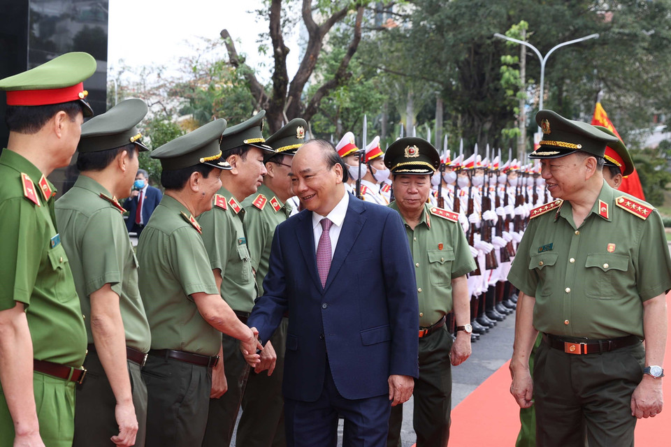 Thủ tướng Nguyễn Xuân Phúc và các đại biểu tham dự hội nghị. (Ảnh: Thống Nhất/TTXVN)