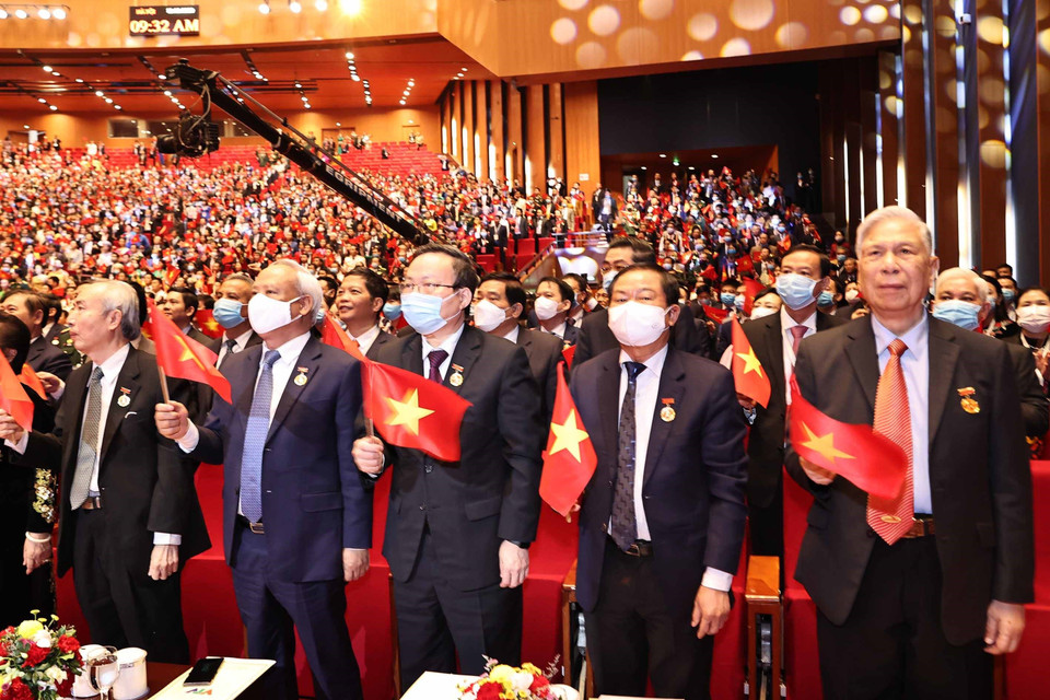 Các đại biểu dự Đại hội Thi đua yêu nước lần thứ X. (Ảnh: Trọng Đức/TTXVN)