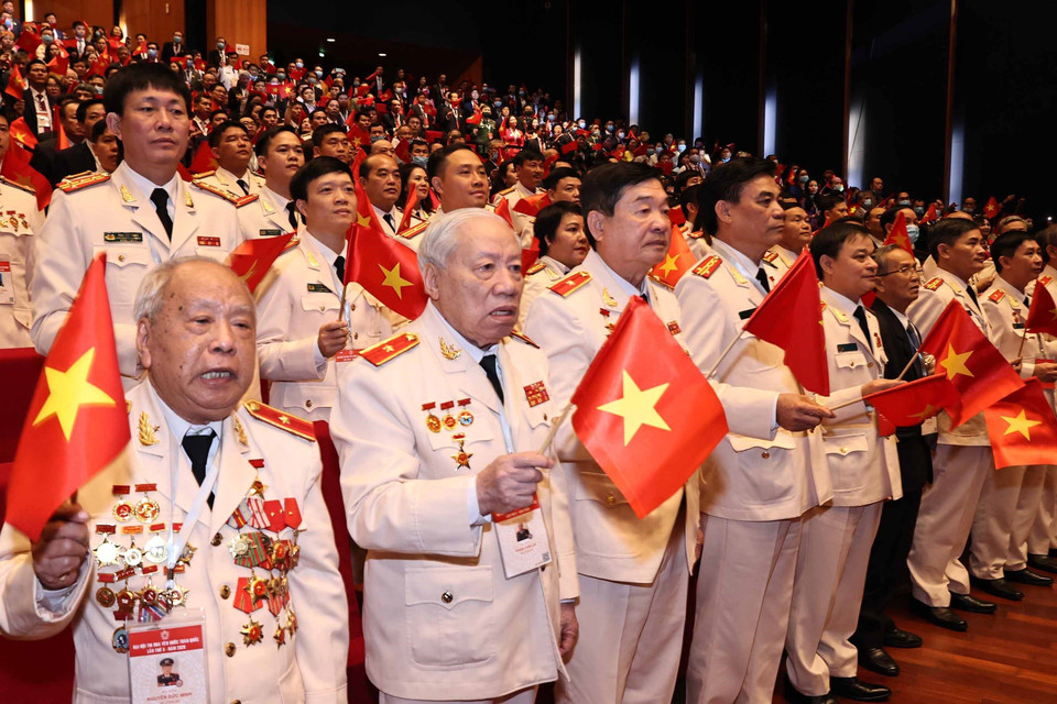 Các đại biểu dự Đại hội Thi đua yêu nước lần thứ X. (Ảnh: Trọng Đức/TTXVN)