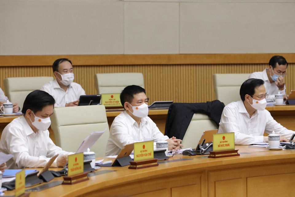 Thành viên Chính phủ dự phiên họp. (Ảnh: Văn Điệp/TTXVN)