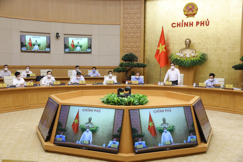 Thủ tướng Phạm Minh Chính chủ trì phiên họp. (Ảnh: Văn Điệp/TTXVN)