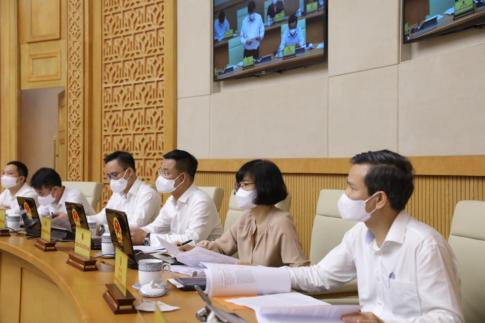 Đại diện các cơ quan trực thuộc Chính phủ dự phiên họp. (Ảnh: Văn Điệp/TTXVN)