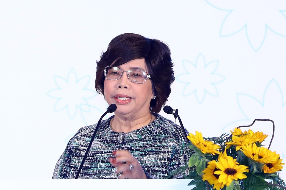 Bà Thái Hương, Nhà sáng lập, Chủ tịch Hội đồng chiến lược Tập đoàn TH, người đã làm nên cuộc cách mạng sữa tươi tại Việt Nam, đấu tranh minh bạch thị trường sữa, lan tỏa tinh thần sản xuất thực phẩm sạch, hữu cơ…3 năm (2016, 2017, 2019), bà được tạp chí Forbes Việt Nam vinh danh một trong 50 phụ nữ có ảnh hưởng nhất Việt Nam. (Nguồn: TTXVN)