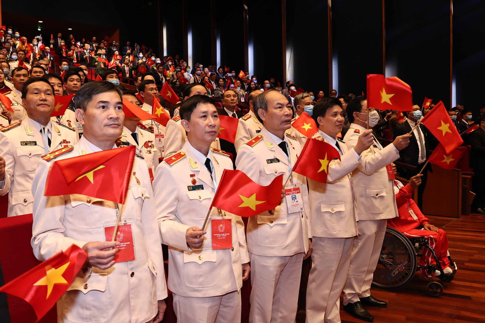 Các đại biểu dự Đại hội Thi đua yêu nước lần thứ X. (Ảnh: Trọng Đức/TTXVN)