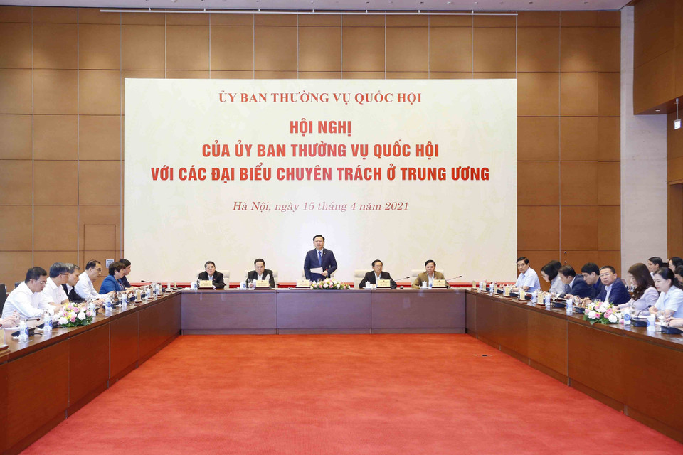 Chủ tịch Quốc hội Vương Đình Huệ phát biểu. (Ảnh: Doãn Tấn/TTXVN)